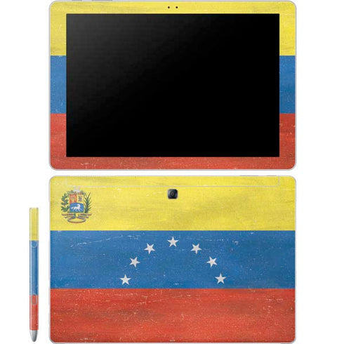 Venezuela Flag Distressed Galaxy Book 12in Skin
